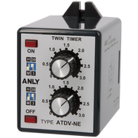 TIMER, TWIN ANALOGUE, SURFACE MOUNT 110/220V, 6M/60M/6H/60H