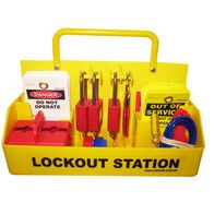 LOCKOUT STATION, PORTABLE/WMNT MEDIUM WITH 3 PADLOCKS
