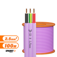 2.5MM TWIN & EARTH FLAT CABLE PURPLE NON MIGRATORY | PVC / PVC 100MTRS