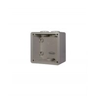 Enclosure Back Box 2 Gang with 25mm and 2 x 20mm Entries Chemical Resistant Grey