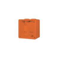 Enclosure Back Box  1 Gang with 25mm and 2 x 20mm Entries Chemical Resistant Orange