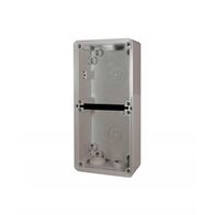 Enclosure Back Box Shallow 2 Gang with 25mm and 2 x 20mm Entries Chemical Resistant Grey