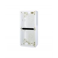Enclosure Back Box Shallow 2 Gang with 25mm and 2 x 20mm Entries Chemical Resistant White