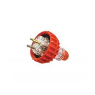 Plug IP66 10A 250V ac 3 Round Pin Orange