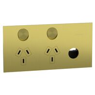 Socket Sw Horiz Twin 1ExBLANK 10A