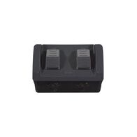 Power Point Weatherproof Double Outlet IP54 10A 250V ac Separate Circuit Double Pole Black