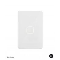 Senoa Multi Purpose Switch Glass Front 1 Button 10A Max Per Plate 230V White