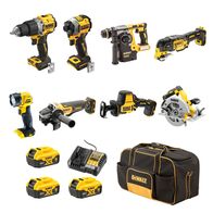 COMBI KIT, 8 PIECE, 18V, XR, 3 x 5Ah