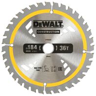 BLADE, CIRCULAR SAW 36T CONSTRUCTION, 184 x 20mm