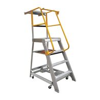 Order picking ladder 1.2m (4ft) Aluminium 200kg Industrial