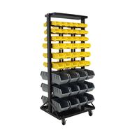 Storage Rack Double Sided with Bins
