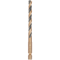 DRILL BIT, HEX BLACK AND GOLD IMPACT, METAL 6.5mm