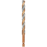 DRILL BIT, HEX BLACK AND GOLD IMPACT, METAL 9mm