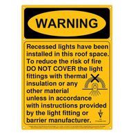DOWNLIGHT WARNING SIGN (1) PACK