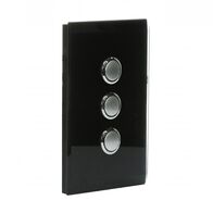 3 Gang Push Button Switch | 250V AC | 16AX/20A Rated | LED Indicator | @Pack of 1 | by Clipsal