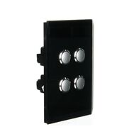 4 Gang Push Button Switch | 250V AC | 16AX/20A Rated | LED Indicator | @Pack of 1 | by Clipsal