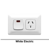 Power Outlet Single 10Amp Neon White | 10A Rated | Durable Polycarbonate | Gloss Finish | @Pack of 1 | by Clipsal