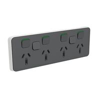 Quad Horizontal Switch Skin with 2 Extra Blanks | Matt Finish | Durable Polycarbonate | by Clipsal