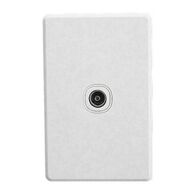 F Type TV Socket | Coaxial Connection | Clipsal 2000 Series Design | White Finish | by Clipsal