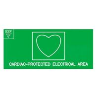Sign Cardiac Protected | Durable Plastic | High-Visibility Text | Surface Mount | @1 | by Clipsal