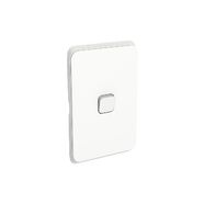 Gridplate & Skin 1 Gang V/H | UV-Stabilised Polycarbonate | Vertical & Horizontal Mounting | Vivid White | @Pack of 1 | by GAF