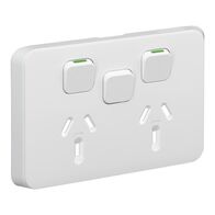 Skin Socket SwHoriTwin 10A 250V | Horizontal Twin Power Point | Modern Low-Profile Design | by GAF
