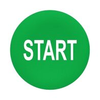 Push Button Cap Start Green | Durable High-Impact Plastic | Snap-Fit Design | by Clipsal