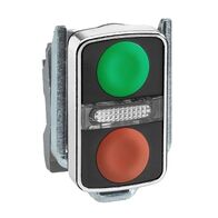 Metal Double Headed Pushbutton | Robust Metal Construction | IP66 Rated | Dual Control Functions | @Pack of 1 | by Clipsal
