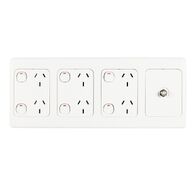 Powertainment Unit Black | Integrated Multimedia Ports | Double Power Outlet | Flush-Mount Design | @Pack of 1 | by Clipsal