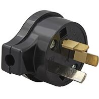 Plug Top Side Entry 10A | Rewireable 3 Pin Flat Plug | Durable Black Plastic | by Clipsal