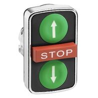 Metal Double Headed Pushbutton | Robust Metal Construction | IP66 Rated | Dual Control Functions | @Pack of 1 | by Clipsal