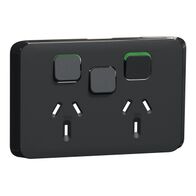 Skin Socket Horizontal Twin 1ExSW 10A 250V | Iconic Black Finish | by GAF