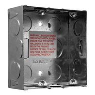 Wall Box Metal 1G Wide | Galvanised Steel | Flush Mount Design | Corrosion-Resistant Finish | by Clipsal