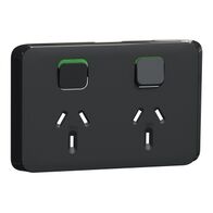 Skin Socket Switch Horizontal Twin 10A 250V | Durable Polycarbonate | IP20 Rated | White Finish | @Pack of 1 | by GAF