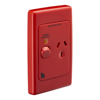 ML2015VD Socket Outlet | 15A Rated Current | Red Color | Durable Polycarbonate | @Pack of 1 | by Clipsal