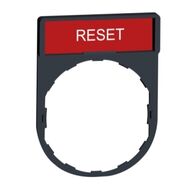 Legend Plate 'RESET' | Red Background | Durable Plastic/Metal | High Visibility | @Pack of 1 | by GAF
