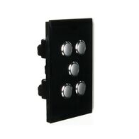5 Gang Push Button Switch 250V | 16AX/20A Rated | LED Indicator | by Clipsal