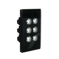 6 Gang Push Button Switch | 250V AC | 16AX/20A Rated | IP20 Indoor Use | @Pack of 1 | by Clipsal