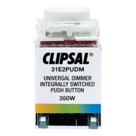 Universal Push Button Dimmer Mechanism | 350W Load Capacity | Soft Start & Gentle Fade | Black Finish | @Pack of 1 | by Clipsal