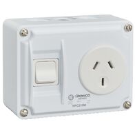 Combination 3P Flat 10A Protected Socket | IP66 Weatherproof | Heavy-Duty Construction | by Clipsal