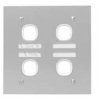 4 Gang Switch Plate | 2 Rows | Pre-Labelled for Circuit Identification | White Finish | @Pack of 1 | by Clipsal