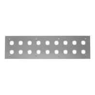 18 Gang Switch Plate | 2 Rows of 9 | Durable Metal Construction | White Powder-Coated Finish | @Pack of 1 | by Clipsal