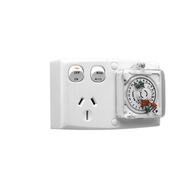 250V 15A 24HR Time Comb | Programmable Mechanical Timer | Manual Override | by Clipsal