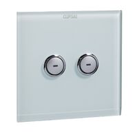C-Bus Key Input Glass Facia 2 Key | Capacitive Touch | LED Backlighting | by Clipsal