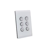 6 Button Wall Switch | Six-Gang Design | Durable Polycarbonate | White Finish | @Pack of 1 | by Clipsal