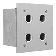 4 Gang Stainless Steel Switchplate with Wall Box | Durable & Modern Design | @Pack of 1 | by Clipsal