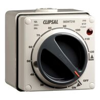 Switch Surf Timer PVC DP 16A | IP66 Rated | UV-Stabilised Enclosure | Rotary Timer Function | @Pack of 1 | by Clipsal