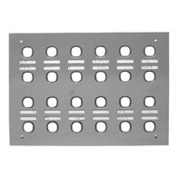 24 Gang Switch Panel | Stainless Steel | Clearly Labelled Positions | Flush or Surface Mount | @Pack of 1 | by Clipsal
