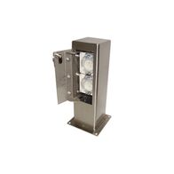 Stainless 125x125 Pedestal | Durable Stainless Steel | Brushed Finish | Surface Mount | @Pack of 1 | by Clipsal