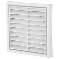 100MM ABS EXTERIOR SQUARE GRILLE WITH INSECT NET - WHITE